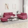 Dreiteiliges Sofaset mit roten Samtkissen. von , Sofas - Ref: Foro24-3201510, Preis: 442,97 €, Rabatt: %