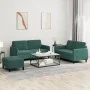 Juego de sofás 3 piezas terciopelo verde oscuro de , Sofás - Ref: Foro24-3201986, Precio: 513,16 €, Descuento: %