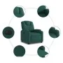 Sillón reclinable eléctrico tela verde oscuro de , Sillones - Ref: Foro24-3204350, Precio: 260,62 €, Descuento: %