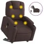 Sillón masaje eléctrico reclinable elevable tela marrón oscuro de , Sillones - Ref: Foro24-3204409, Precio: 354,78 €, Descuen...