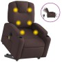 Sillón masaje eléctrico reclinable elevable tela marrón oscuro de , Sillones - Ref: Foro24-3204409, Precio: 326,40 €, Descuen...