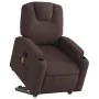 Sillón masaje eléctrico reclinable elevable tela marrón oscuro de , Sillones - Ref: Foro24-3204409, Precio: 354,78 €, Descuen...
