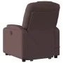 Sillón masaje eléctrico reclinable elevable tela marrón oscuro de , Sillones - Ref: Foro24-3204409, Precio: 354,78 €, Descuen...