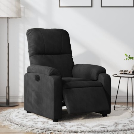 Sillón reclinable eléctrico tela de microfibra negro de , Sillones - Ref: Foro24-3204918, Precio: 243,23 €, Descuento: %