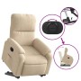 Sillón eléctrico reclinable elevable tela microfibra crema de , Sillones - Ref: Foro24-3204947, Precio: 325,70 €, Descuento: %