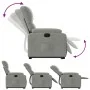 Sillón reclinable elevable tela de microfibra gris claro de , Sillones - Ref: Foro24-3204930, Precio: 302,45 €, Descuento: %