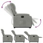 Sillón reclinable elevable tela de microfibra gris claro de , Sillones - Ref: Foro24-3204930, Precio: 281,99 €, Descuento: %