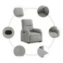 Sillón reclinable elevable tela de microfibra gris claro de , Sillones - Ref: Foro24-3204930, Precio: 302,45 €, Descuento: %