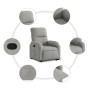 Sillón reclinable elevable tela de microfibra gris claro de , Sillones - Ref: Foro24-3204930, Precio: 281,99 €, Descuento: %
