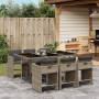 Set comedor jardín 7 pzas y cojines ratán sintético gris de , Conjuntos de jardín - Ref: Foro24-3211088, Precio: 404,76 €, De...