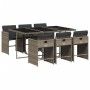 Set comedor jardín 7 pzas y cojines ratán sintético gris de , Conjuntos de jardín - Ref: Foro24-3211088, Precio: 404,76 €, De...