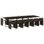 Set muebles de jardín 13 pzas y cojines ratán sintético marrón de , Conjuntos de jardín - Ref: Foro24-3211125, Precio: 818,70...