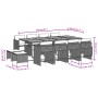 Set comedor de jardín con cojines 13 pzas ratán sintético negro de , Conjuntos de jardín - Ref: Foro24-3211167, Precio: 743,5...
