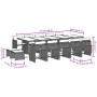 Set comedor de jardín con cojines 15 pzas ratán sintético gris de , Conjuntos de jardín - Ref: Foro24-3211178, Precio: 863,41...
