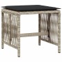 Taburetes jardín y cojines 4 uds ratán PE gris claro 41x41x36cm de , Otomanas de exterior - Ref: Foro24-365060, Precio: 103,6...