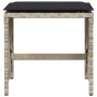 Taburetes jardín y cojines 4 uds ratán PE gris claro 41x41x36cm de , Otomanas de exterior - Ref: Foro24-365060, Precio: 103,6...