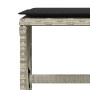 Taburetes jardín y cojines 4 uds ratán PE gris claro 41x41x36cm de , Otomanas de exterior - Ref: Foro24-365060, Precio: 103,6...