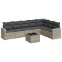 Set de sofás de jardín 8 pzas y cojines ratán sintético gris de , Conjuntos de jardín - Ref: Foro24-3219052, Precio: 537,74 €...