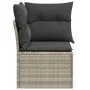 Sofá esquinero de jardín con cojines ratán sintético gris claro by , Outdoor sofas - Ref: Foro24-366191, Price: 94,74 €, Disc...