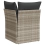 Sofá esquinero de jardín con cojines ratán sintético gris claro de , Sofás de exterior - Ref: Foro24-366191, Precio: 89,15 €,...