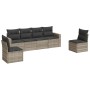 Set de sofás de jardín 6 pzas y cojines ratán sintético gris de , Conjuntos de jardín - Ref: Foro24-3218802, Precio: 394,41 €...