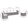 Set de sofás de jardín 6 pzas y cojines ratán sintético gris de , Conjuntos de jardín - Ref: Foro24-3218802, Precio: 394,41 €...