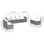 Set de sofás de jardín 8 pzas y cojines ratán sintético gris de , Conjuntos de jardín - Ref: Foro24-3218842, Precio: 485,91 €...