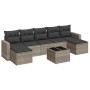 Set de sofás de jardín 8 pzas y cojines ratán sintético gris de , Conjuntos de jardín - Ref: Foro24-3219342, Precio: 456,67 €...