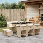 Set comedor de jardín 11 pzas con cojines ratán sintético beige de , Conjuntos de jardín - Ref: Foro24-3211150, Precio: 496,2...