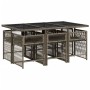 Set comedor jardín 7 pzas y cojines ratán sintético gris de , Conjuntos de jardín - Ref: Foro24-3211628, Precio: 399,35 €, De...