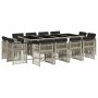 Set comedor jardín y cojines 13 pzas ratán sintético gris claro de , Conjuntos de jardín - Ref: Foro24-3211043, Precio: 756,9...