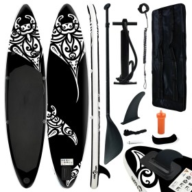 Juego de tabla de paddle surf inflable negra 305x76x15 cm de vidaXL, Paddleboards - Ref: Foro24-92746, Precio: 253,16 €, Desc...