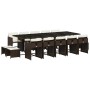 Set comedor de jardín y cojines 15 pzas ratán sintético marrón de , Conjuntos de jardín - Ref: Foro24-3211173, Precio: 778,61...