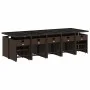 Set comedor de jardín y cojines 15 pzas ratán sintético marrón by , Garden sets - Ref: Foro24-3211173, Price: 870,74 €, Disco...