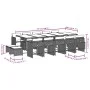 Set comedor de jardín y cojines 15 pzas ratán sintético marrón by , Garden sets - Ref: Foro24-3211173, Price: 870,74 €, Disco...