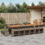 Set comedor de jardín 17 pzas y cojines ratán sintético gris de , Conjuntos de jardín - Ref: Foro24-3211190, Precio: 997,56 €...