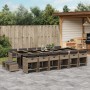 Set comedor de jardín 17 pzas y cojines ratán sintético gris de , Conjuntos de jardín - Ref: Foro24-3211184, Precio: 905,33 €...