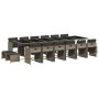 Set comedor de jardín 17 pzas y cojines ratán sintético gris de , Conjuntos de jardín - Ref: Foro24-3211184, Precio: 905,33 €...