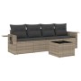 Set de sofás jardín y cojines 5 pzas ratán sintético gris claro de , Conjuntos de jardín - Ref: Foro24-3252229, Precio: 312,7...