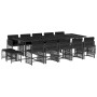 Set comedor de jardín con cojines 15 pzas ratán sintético negro de , Conjuntos de jardín - Ref: Foro24-3211711, Precio: 783,6...