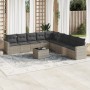 Set sofás jardín 10 pzas con cojines ratán sintético gris claro de , Conjuntos de jardín - Ref: Foro24-3219092, Precio: 631,8...