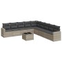 Set sofás jardín 10 pzas con cojines ratán sintético gris claro de , Conjuntos de jardín - Ref: Foro24-3219092, Precio: 631,8...