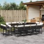 Set comedor de jardín con cojines 13 pzas ratán sintético negro de , Conjuntos de jardín - Ref: Foro24-3211578, Precio: 715,5...