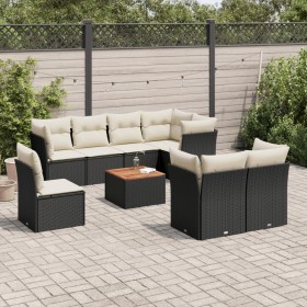 Set de sofás de jardín 8 piezas y cojines ratán sintético negro de , Conjuntos de jardín - Ref: Foro24-3256070, Precio: 560,0...