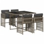 Set comedor de jardín 5 piezas con cojines ratán sintético gris de , Conjuntos de jardín - Ref: Foro24-3211616, Precio: 267,0...