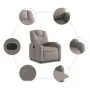 Sillón reclinable eléctrico tela gris taupé de , Sillones - Ref: Foro24-3204352, Precio: 247,76 €, Descuento: %