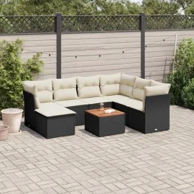 Set de sofás de jardín 8 piezas y cojines ratán sintético negro de , Conjuntos de jardín - Ref: Foro24-3256091, Precio: 457,0...