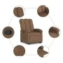 Sillón reclinable elevable de tela marrón de , Sillones - Ref: Foro24-3204096, Precio: 277,32 €, Descuento: %