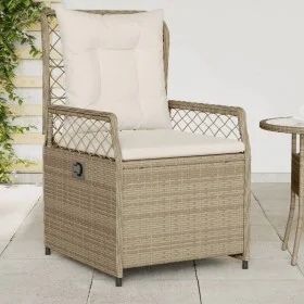 Sillones reclinables de jardín 2 uds ratán sintético beige de , Sillas de jardín - Ref: Foro24-368665, Precio: 212,42 €, Desc...
