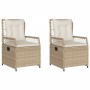 Sillones reclinables de jardín 2 uds ratán sintético beige de , Sillas de jardín - Ref: Foro24-368665, Precio: 201,69 €, Desc...